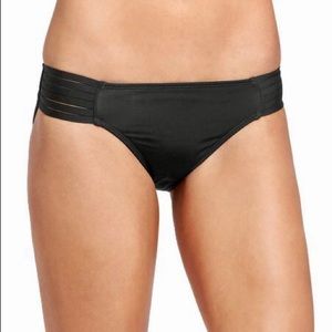 Athleta Aqualuxe Strappy bikini bottom black